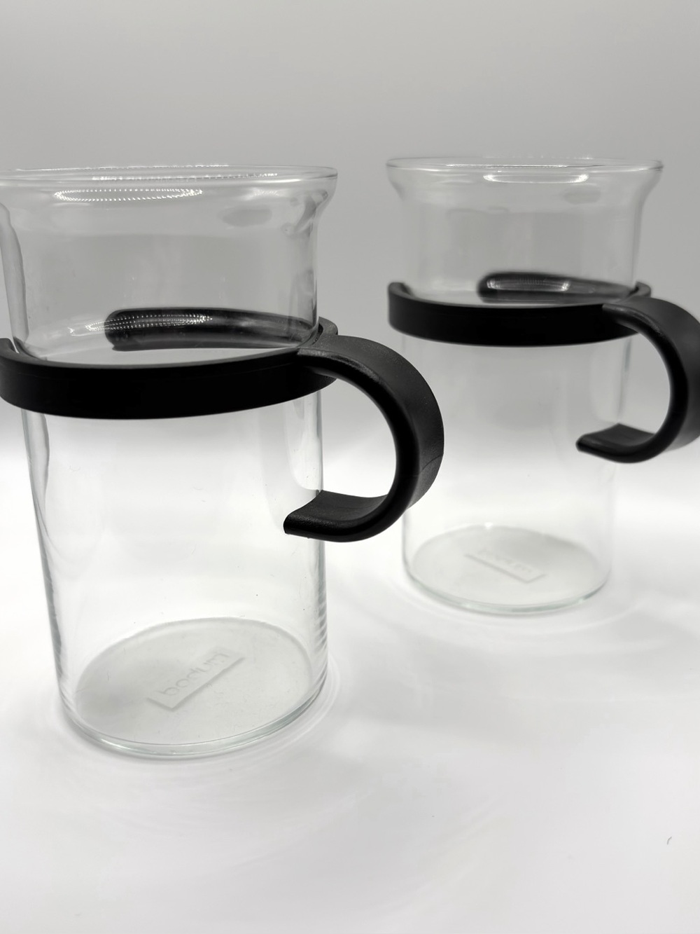 Bodum tall Picard bistro coffee mugs black